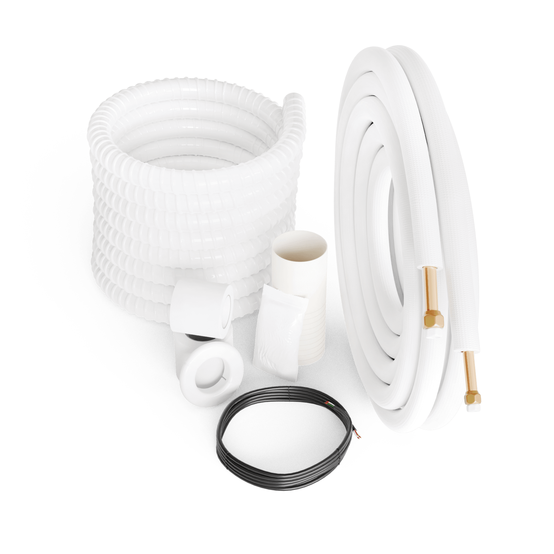 3/8"-5/8" Mini Split Installation Kit Insulated Pre-Flared 16ft/25ft/50ft with Connection Wires for 24,000-48,000 BTU Unit Systems - South Mini Splits