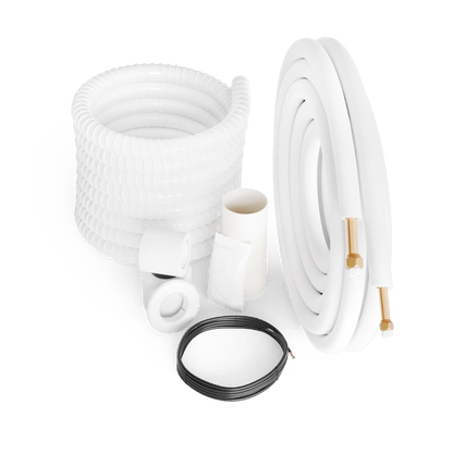 Line set 1/4"-1/2" Mini Split Installation Kit Insulated Pre-Flared 16ft/25ft/50ft with Connection Wires for 12000-18000 BTU Unit Systems - South Mini Splits