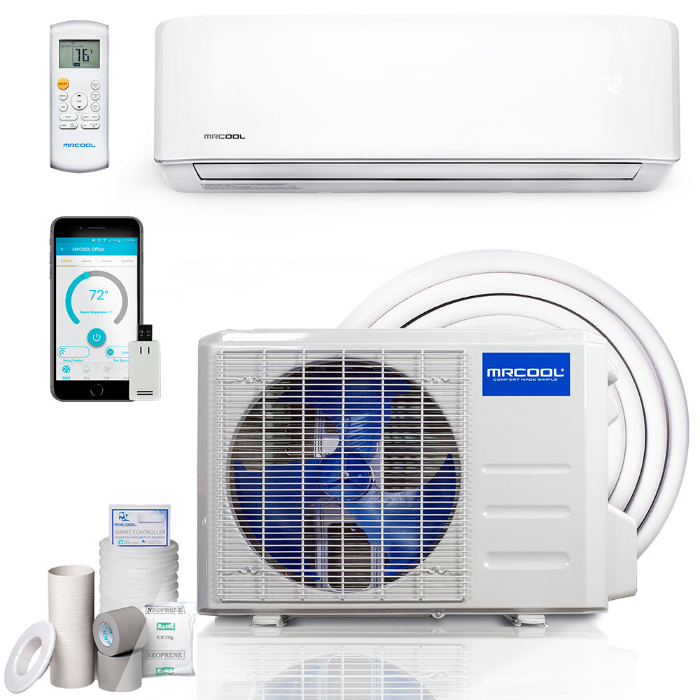 MRCOOL Mini Split - Advantage Series 4th Gen 12,000 BTU 230V (1 TON) 20.8 SEER2 Ductless Air Conditioner and Heat Pump with Quiet Wall Mount, Wi-Fi and Installation Kit Included Complete Inverter High Wall System - A-12-HP-230C