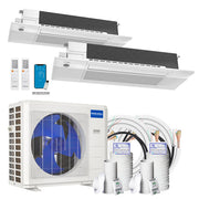 MRCOOL DIY 5th Gen Multi-Zone 2-Zone Mini Split AC & Heat Pump -- 18000 (1.5 Ton), One Way Ceiling Cassette Units (6K+12K BTU), Inverter Technology, 230V, Heating & Cooling - R454B