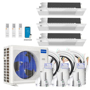 MRCOOL DIY 5th Gen Multi-Zone 3-Zone Mini Split AC & Heat Pump -- 18000 (1.5 Ton), One Way Ceiling Cassette Units (6K+6K+6K BTU), Inverter Technology, 230V, Heating & Cooling - R454B