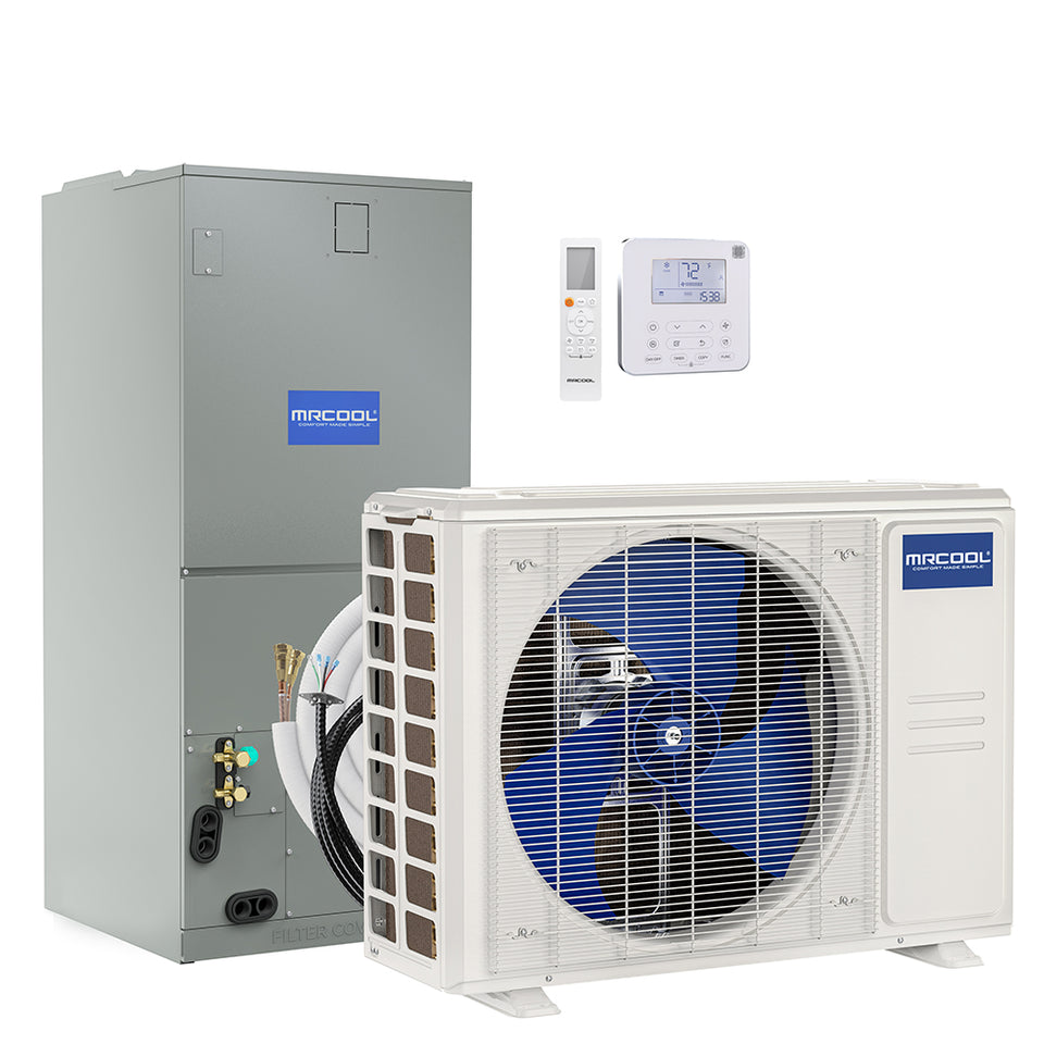 MRCOOL® 36,000 BTU (3 TON) R-454B DIY Hybrid™ Central Ducted Air Handler + DIY 5th Gen Single-Zone Mini-Split Condenser Complete System (25-ft QuickConnect® Line Set)