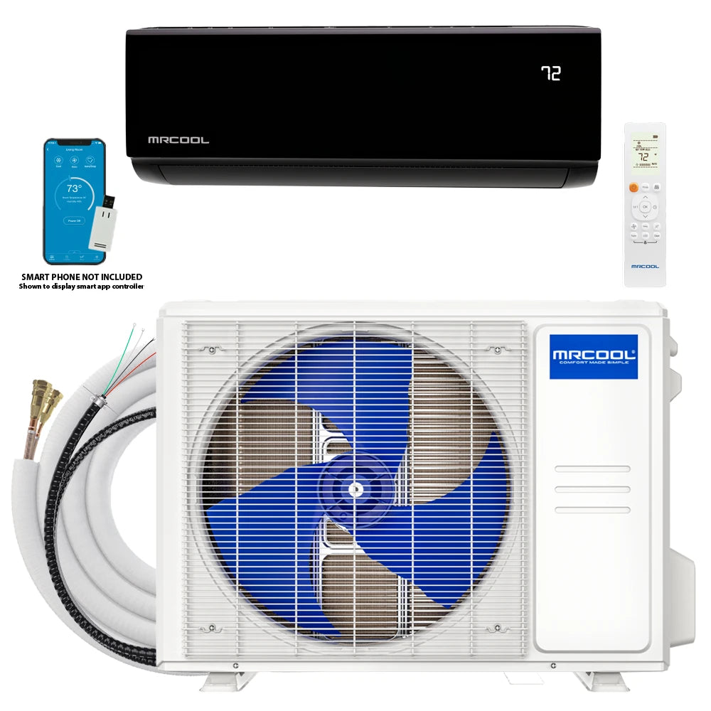 MRCOOL | MRCOOL® DIY® Select 1st Gen - 18K BTU 230V Mini Split System – 17.3 SEER2 Heat Pump – Easy Install – R454B – Up to 800 Sq Ft Black Wall Mount Air handler + Condenser - 11.5ft pre-charge line set. | 
  :root {
    --hvx-golden: #0EA5A6;
    --hvx-slate: #0F172A;
    --hvx-ivory: #F8FAFC;
    --hvx-