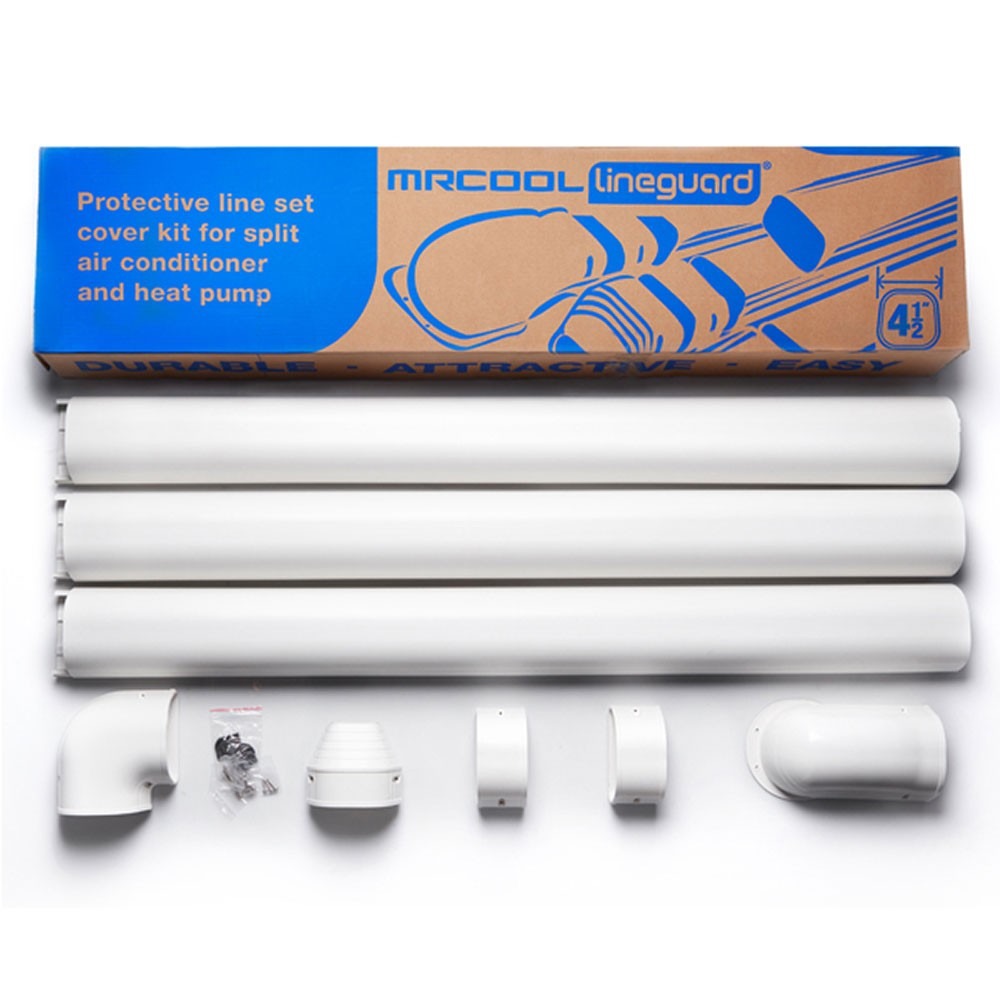 MRCOOL 12FT LineGuard 4.5 in. 16-Piece Complete Line Set Cover Kit for Ductless Mini-Split or Central System