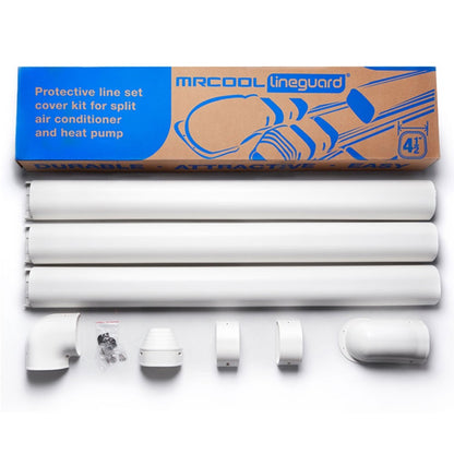 MRCOOL 12FT LineGuard 4.5 in. 16-Piece Complete Line Set Cover Kit for Ductless Mini-Split or Central System