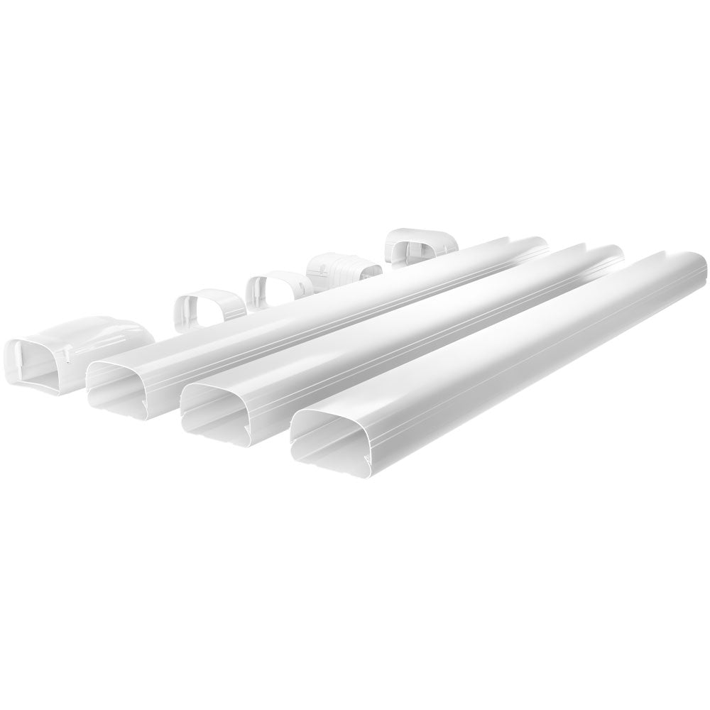 MRCOOL 12FT LineGuard 4.5 in. 16-Piece Complete Line Set Cover Kit for Ductless Mini-Split or Central System