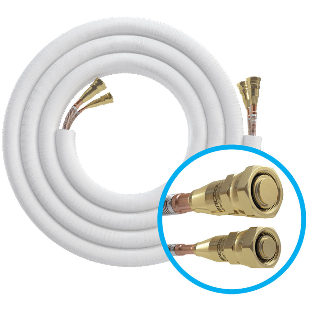 MRCOOL DIY R-410A Charged Line Set 3/8"-5/8" Mini Split Quick-Connection for DIY 24K & 36K Indoor with Connection Wires (Select Size) - South Mini Splits