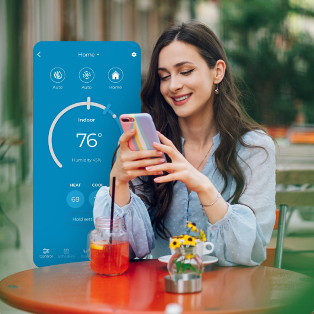MRCOOL Smart Thermostat in Black (Compatible with Ducted Systems Only), MST06