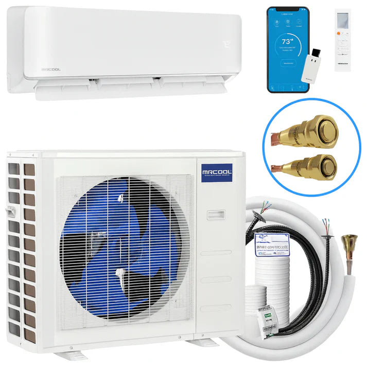 MRCOOL DIY 5th Gen Hyper Heat 18K BTU Single Zone Mini Split System 230V, DIYHH-18-HP-WM-230D25-O
