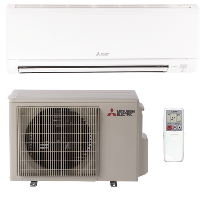 Mitsubishi Mini Splits, GS Series R410A, 12,000 BTU, 1 Ton, 23.1 SEER Wall Mount Air Conditioner Ductless Mini Split, Heat Pump, Inverter System GS Single Zone - MSZ-GS12NA-U1 + MUZ-GS12NA-U1