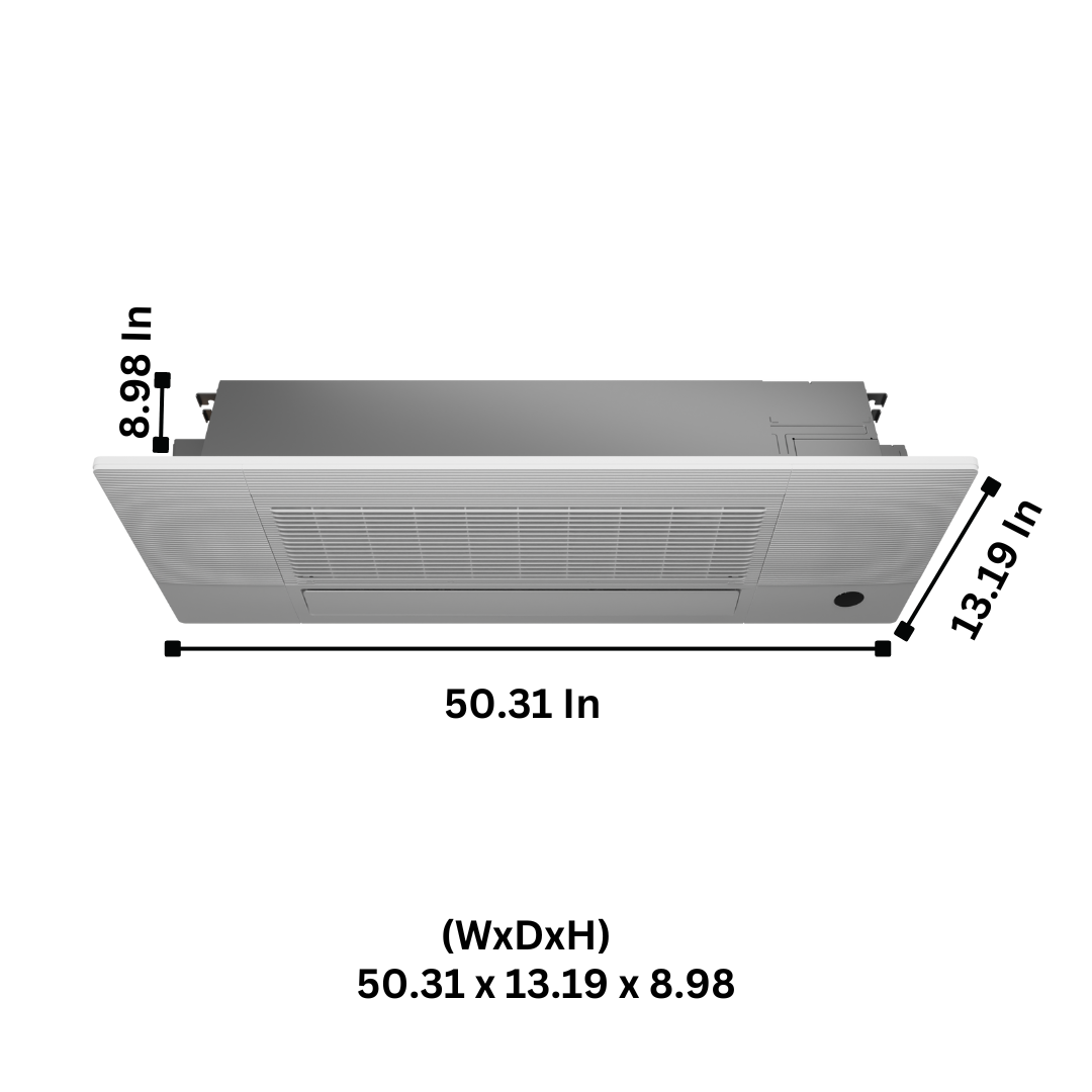 Cooper&Hunter Multi-Zone 6,000 BTU 230V One-Way Ceiling Cassette Air Conditioning Indoor Unit for Heat Pump, Mini Split Inverter System Up To 22 SEER2 with Wi-Fi Enabled Thermostat and Optional Installation Kit СH-06MCT1W-W - South Mini Splits