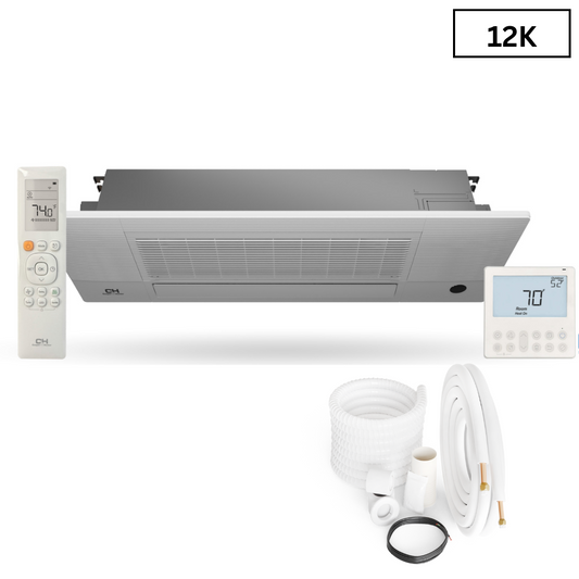 Cooper&Hunter Multi-Zone R410A, 12,000 BTU 230V One-Way Ceiling Cassette Air Conditioning Indoor Unit for Heat Pump, Mini Split Inverter System Up To 22 SEER2 with Wi-Fi Enabled Thermostat and Optional Installation Kit СH-12MCT1W-W