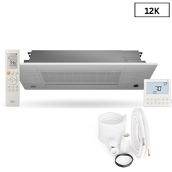 Cooper&Hunter Multi-Zone 12,000 BTU 230V One-Way Ceiling Cassette Air Conditioning Indoor Unit for Heat Pump, Mini Split Inverter System Up To 22 SEER2 with Wi-Fi Enabled Thermostat and Optional Installation Kit СH-12MCT1W-W