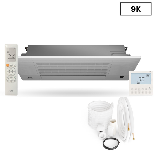 Cooper&Hunter Multi-Zone R410A, 9,000 BTU 230V One-Way Ceiling Cassette Air Conditioning Indoor Unit for Heat Pump, Mini Split Inverter System Up To 22 SEER2 with Wi-Fi Enabled Thermostat and Optional Installation Kit СH-09MCT1W-W