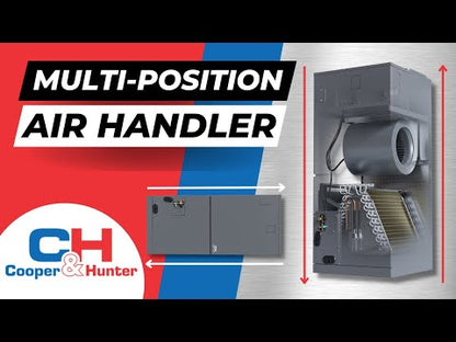 Cooper & Hunter 18,000 BTU High Efficiency Hyper 1.5 TON, R410A, 17.6 SEER Heat Pump Split System with Multi Position Air Handler with Optional Installation Kit and Optional Auxiliary Heat Strip CH-M18AHU + CH-HPR18-230VO