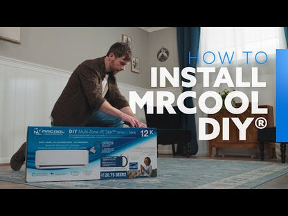 MRCOOL DIY 5th Gen Multi-Zone 5-Zone Mini Split AC &amp; Heat Pump -- 55000 (4.6 Ton), One Way Ceiling Cassette Units (6K+6K+6K+9K+9K BTU), Inverter Technology, 230V, Heating &amp; Cooling - R454B video