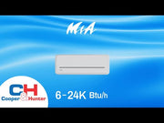 Cooper & Hunter MIA Series 0.75 Ton Wall Mount Indoor Unit – 9,000 BTU Ductless Mini Split AC & Heat Pump, R410A, 21.7 SEER, Inverter, 230V, Wi-Fi Enabled – Compatible ONLY with CH-NY09MIA-230VO (Single-Zone)