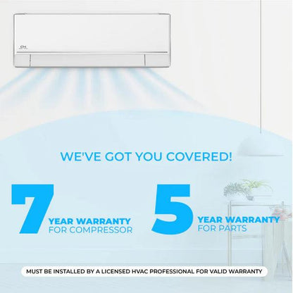 Cooper & Hunter, Astoria Series, HYPER, 6,000 BTU/h, 0.5 Ton, 208-230V/60HZ, 26.5 SEER/60Hz Ductless Mini Split AC/Heater WIFI Included and Optional Installation Kit - South Mini Splits