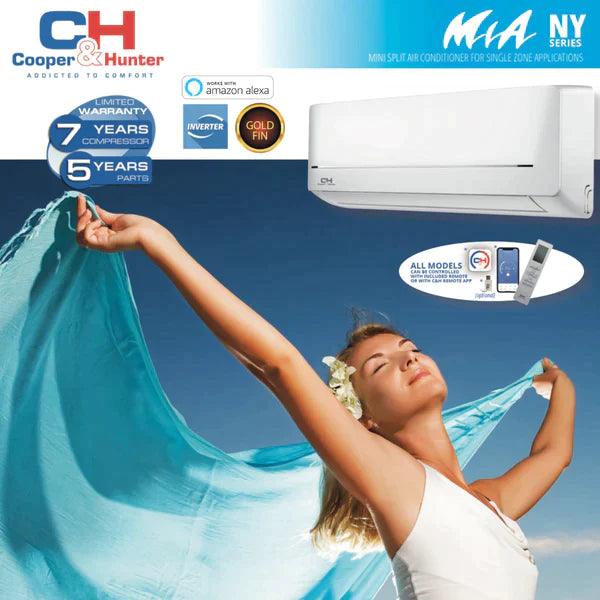 Cooper&Hunter | Cooper & Hunter MIA Series 1.5 Ton Air Conditioner and Heat Pump R454B 18000 BTU Wall Mount Ductless Mini Split 19 SEER Inverter 230V Single Head Wi-Fi 16ft Kit CH-RLS18MIA-230VI + CH-RLS18MIA-230VO | CLICK HERE TO CONTACT US FOR CUSTOM QUOTES AND QUESTIONS 
CLICK TO CALL US 737-738-6329 FOR ANY QUES