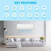 2 Zone Cooper & Hunter Astoria Series Ductless Mini Split A/C and Heater R410A, 9k+9k 18,000 BTU 22.5 SEER 1.5 Ton, 230V Heat Pump Inverter System, with Wall Mount Air Conditioner Handlers and Installation Kits - South Mini Splits