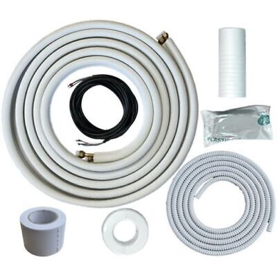 Extra Insulated ARMBRIDGE Line set 1/4"-1/2" Mini Split Installation Kit Pre-Flared 16ft/25ft/50ft with Connection Wires for 12000-18000 BTU Unit Systems