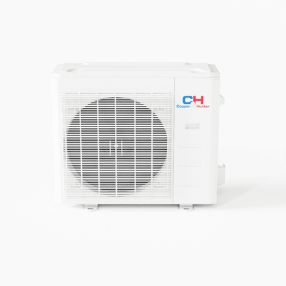 2 Zone Cooper & Hunter Olivia Midnight Series 2 Ductless Mini Splits 6k+12k BTU Wall Mounts and 22.9 SEER 18K BTU Heat Pump with 25ft Installation Kits + WIFI Adapter - South Mini Splits