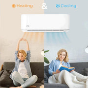 Cooper & Hunter, High Efficiency Olivia Midnight, Hyper Series, 18,000 BTU/h, 1.5 Ton, 230V/60HZ, 22 SEER, Ductless Mini Split Wall Mount AC/Heater With WIFI and Optional Installation Kit - South Mini Splits
