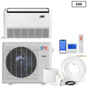 Cooper & Hunter Universal Floor/Ceiling 24,000 BTU 230V, R410A, 20.5 SEER  Ductless Mini Split AC System 2 TON. Optional Installation Kit CH-24MSPHFC-230VI + CH-ES24-230VO - South Mini Splits