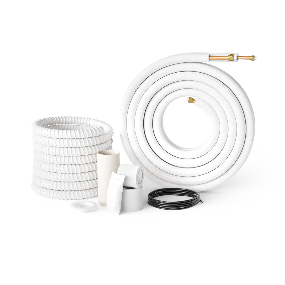 ARMBRIDGE Line set 1/4"-5/8" Mini Split Installation Kit Pre-Flared 25ft with Connection Wires for 24000/36000 BTU Bravo Multizone Unit Systems