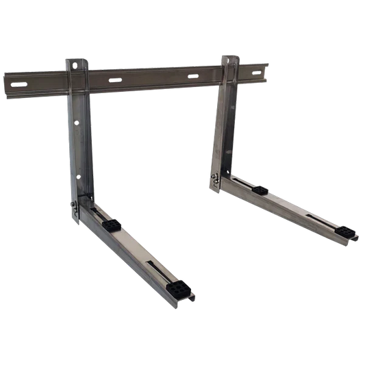 ARMBRIDGE Mini Split Wall Mounting Bracket - for 9,000 – 36,000 BTU Units | Foldable Zinc-Coated Steel, Vibration-Absorbing (Up to 550 lbs Each)