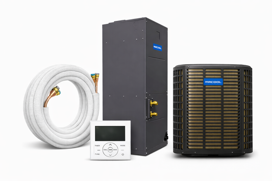 MRCOOL TruInverter Signature Series 4 Ton Heat Pump Condenser, Air Handler, and Wired Thermostat