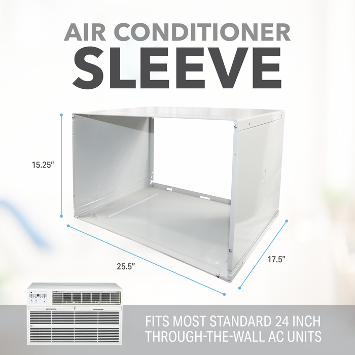 Perfect Aire Wall Sleeve for Through-the-Wall Air Conditioners, Fits Standard 24 in. Units, White